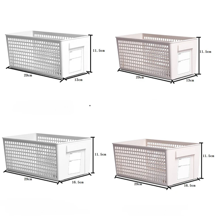 Plastic bin box sundries storage basket useful storage bin with label
