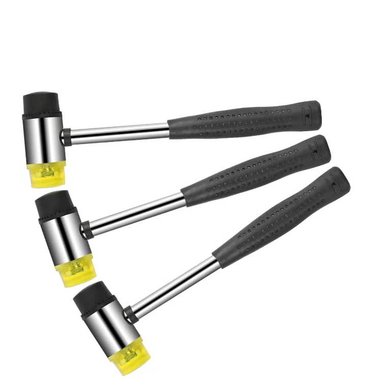 Double Face Soft Mallet Hammer Multifunctional Non-Slip Rubber Hammer 25mm 30mm 35mm