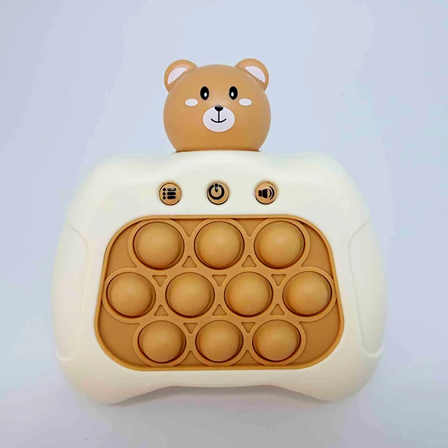 Light Up Puzzle Bubble Fidget Toys Console Electronic Fast Push Popping It Toy Light Fidget Game