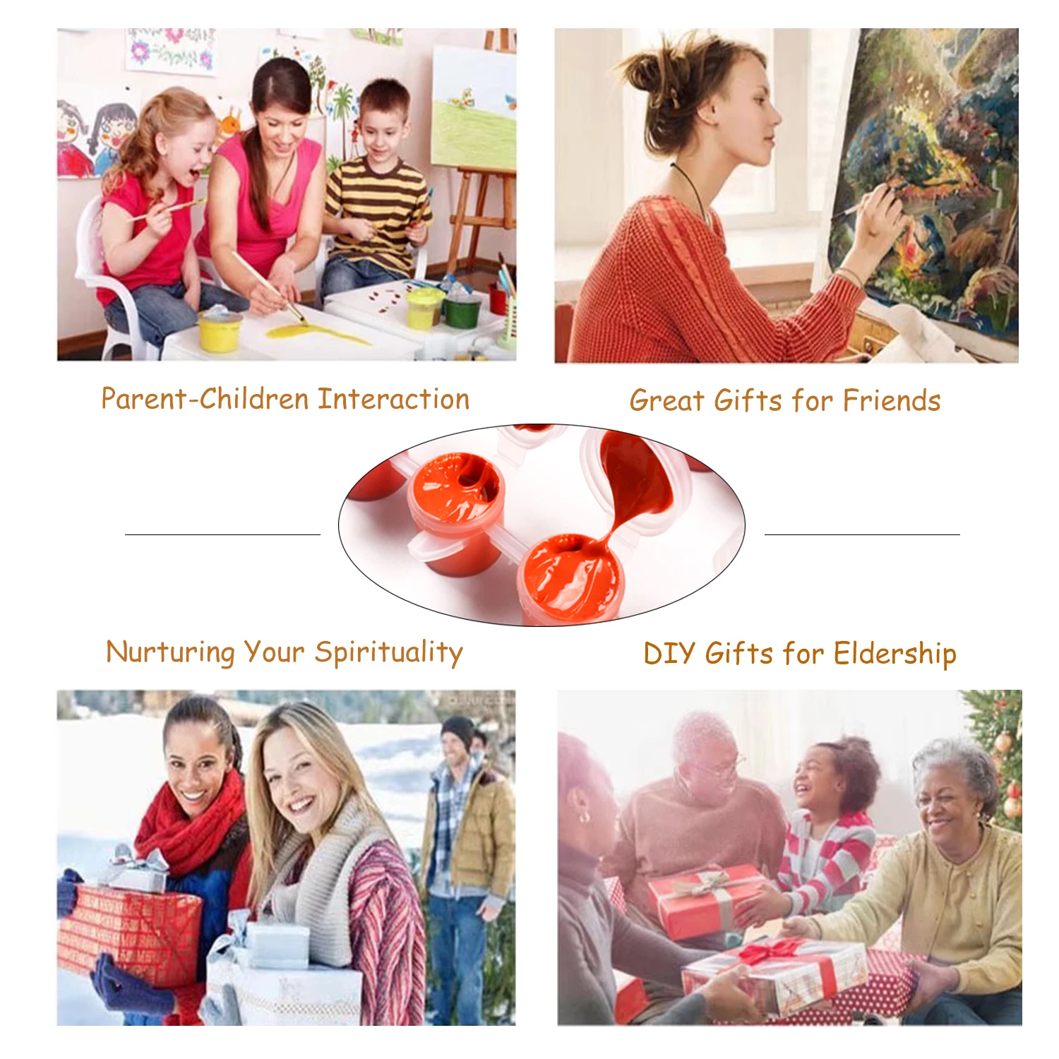 
Tigers on African Grasslands Hand-painted Decorative indoor hanging Painting by numbers Diy Digital Oil Painting with Frame 