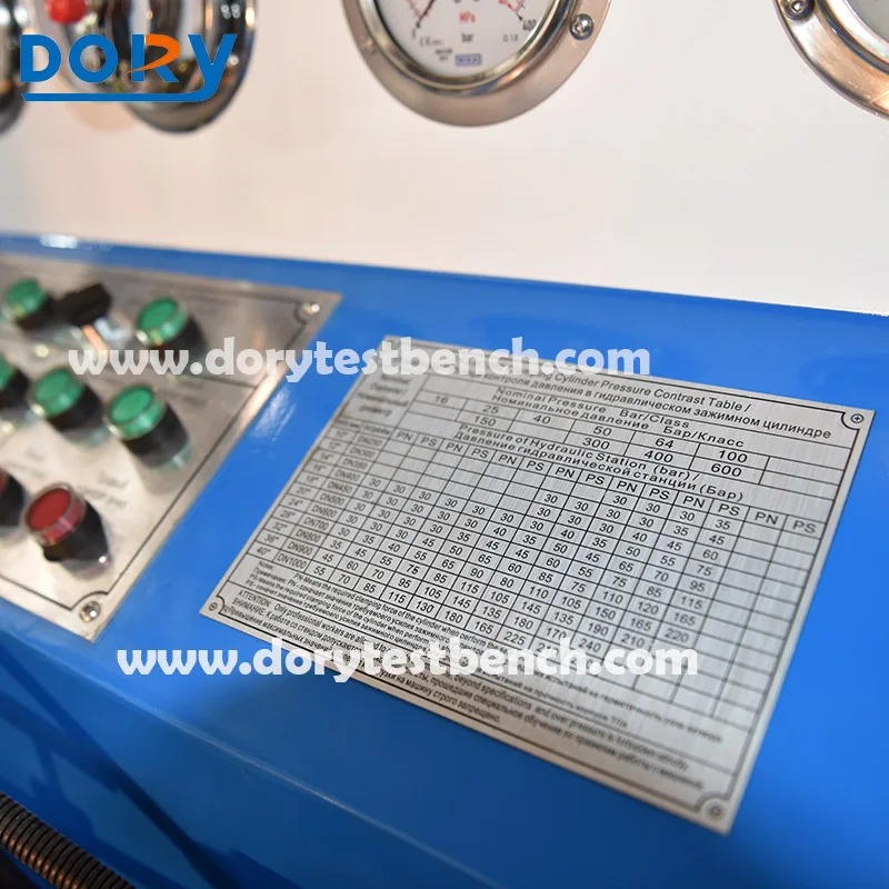 DORY YFJ-D1200 Wafer Flanged pneumatic actuators Butterfly Valve Test Bench MSS SP-67 API598 test standard