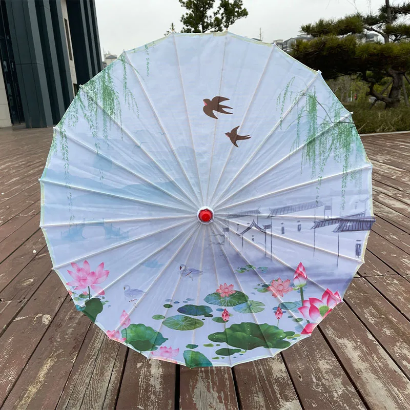 Wholesale Custom any ethiopia Design Craft Umbrella Solid Wood Pole Dance Umbrella Decorative Cloth Umbrella Party Decor