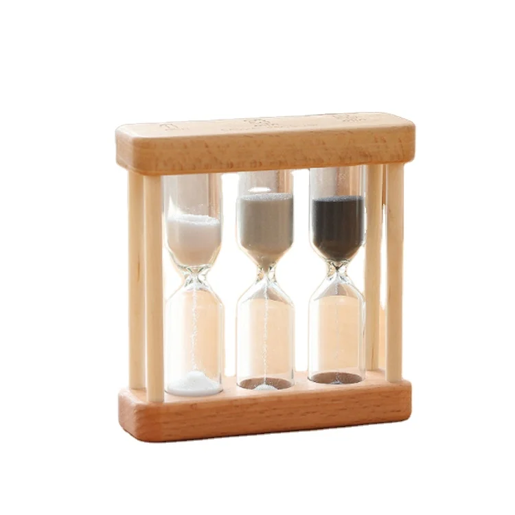 Рекламный подарок на заказ песочные часы с таймером на 1/ 3/ 5 минут оптовая продажа креативных деревянных песочных часов
