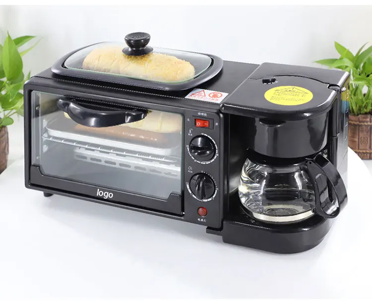 3 in 1 Toaster Oven Frying Pan Multifunction Breakfast Maker Machine Break Maker