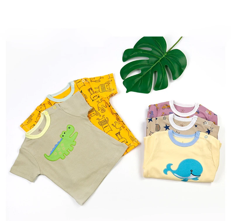 baby product clothes baby gift Soft Cotton Clothes Newborn short sleeve 5 pcs Set T shirt