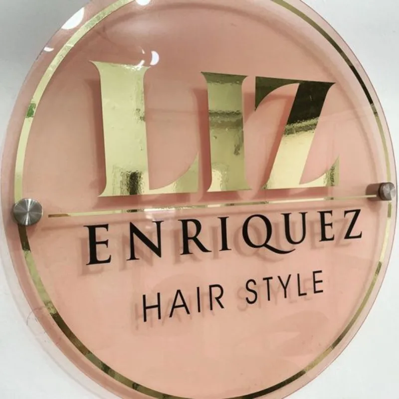 Custom made circle Acrylic salon sign Explosive Models Custom 3d backlit sign Neon round sign Custom round Shop Signage