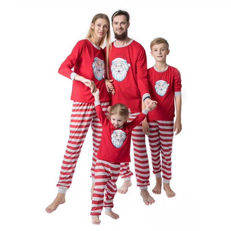 KKVVSS 1955# children clothes Christmas cute and pretty clothes custom parents homewear causal nighty nightwear