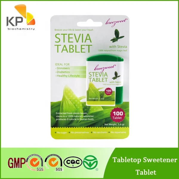 Stevia based tablets in dispenser