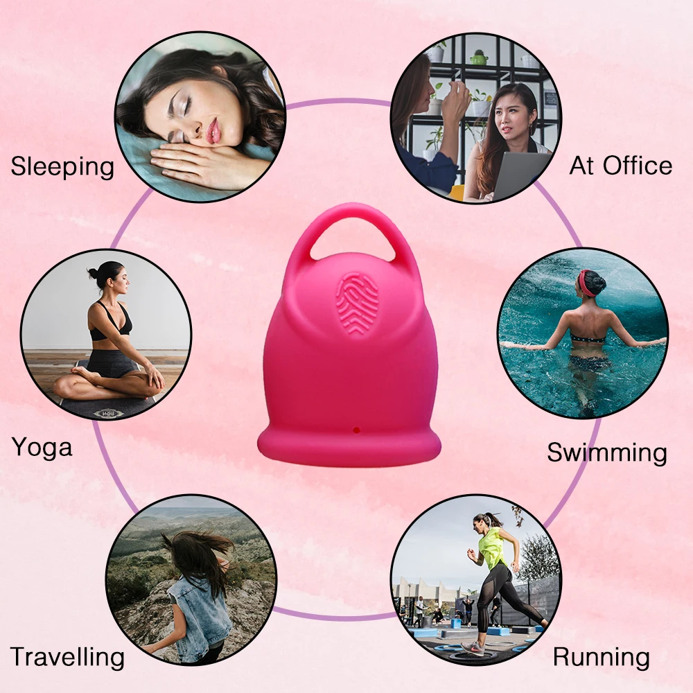 Medical Grade Silicone Reusable women Period Cup Foldable Sterilizer Cup Ladies organic soft Menstrual Cup