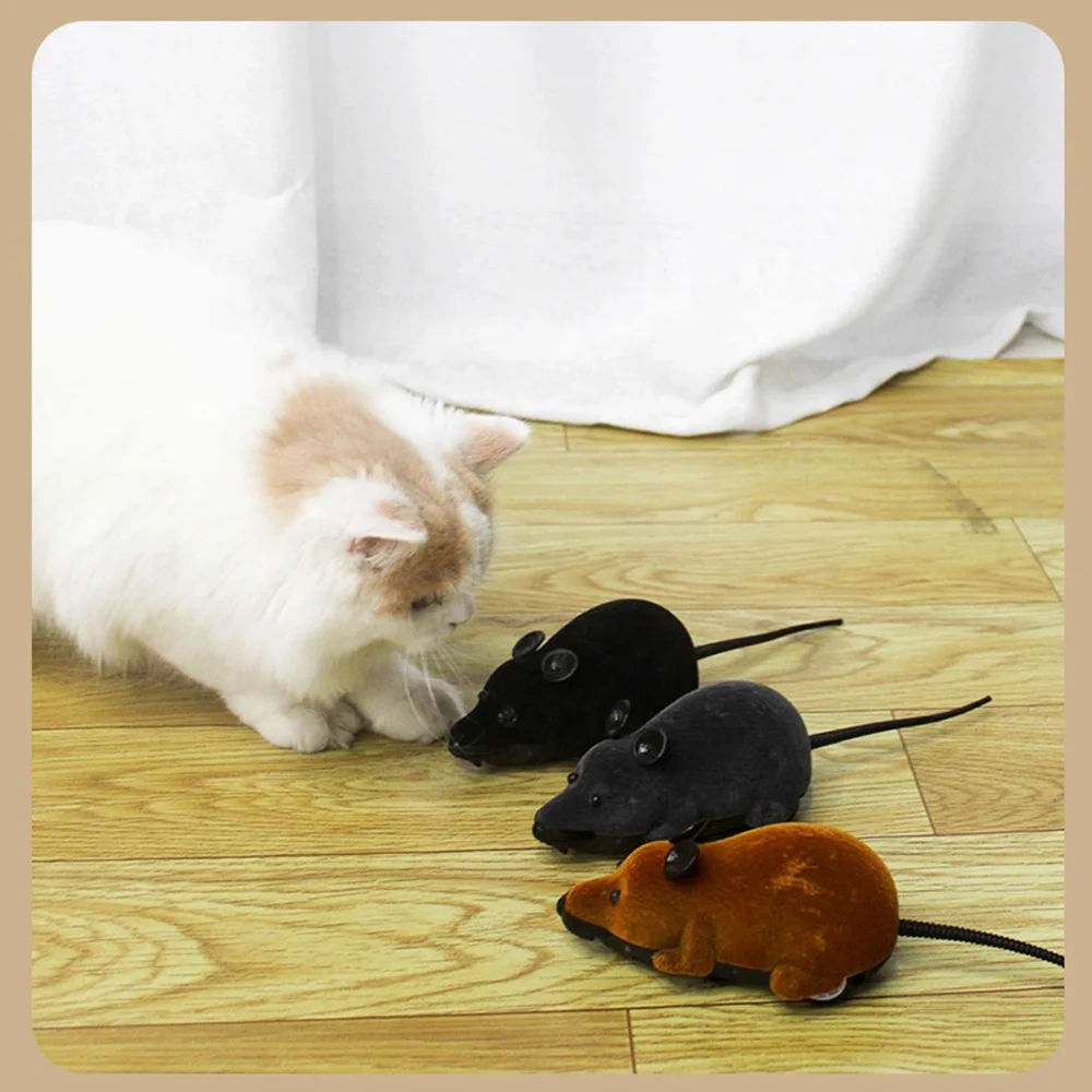  Cat Toys Mouse Wireless RC Mice Remote Control False Novelty Funny Playing for