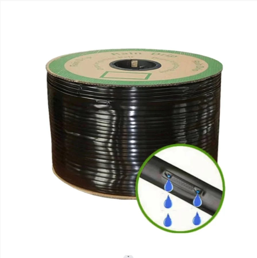 16mm PE Plastic Automatic Watering Irrigation Drip Line Flat Emitter Drip Tape Farm Garden PP Rolling Agricultural Hose Pipe