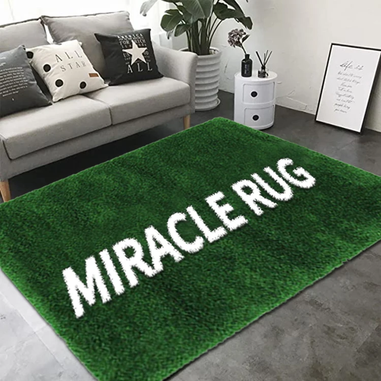 Custom Logo Contemporary Carpet Fashion Plush Rug Plant Style House Shaggy Grass Rug Carpet