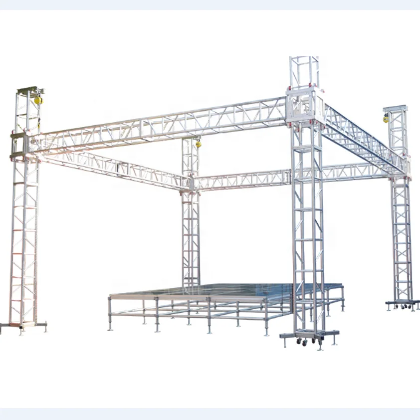 Truss Display Stage Aluminum Lighting Assembly Parts 290x290x2500mm G34