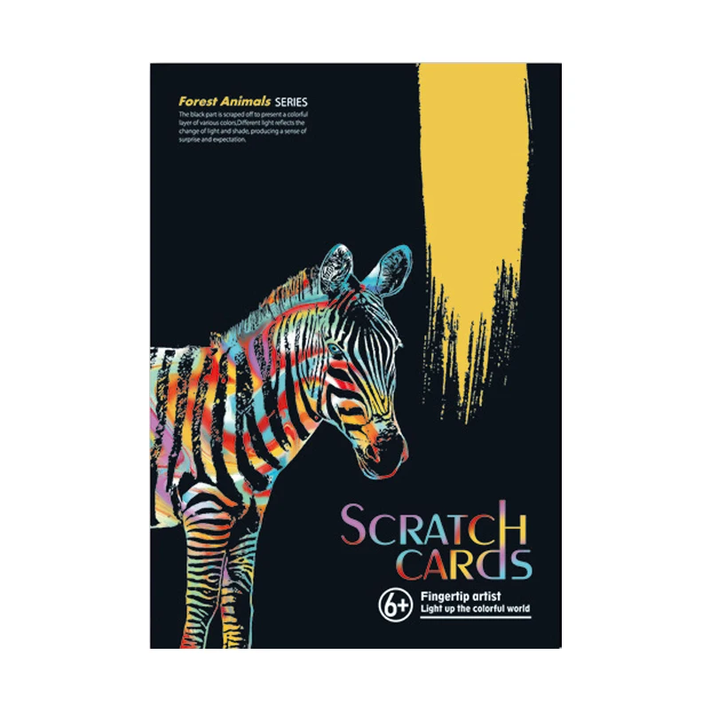 Colourful Scratch Painting Animal World Series Animal Birthday Gift For Kids And Adults