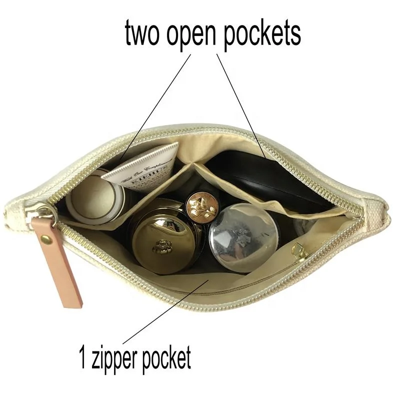 China Direct Factory Small MOQ Customizable Eco-friendly Organic Cotton Canvas Cosmetic Bag