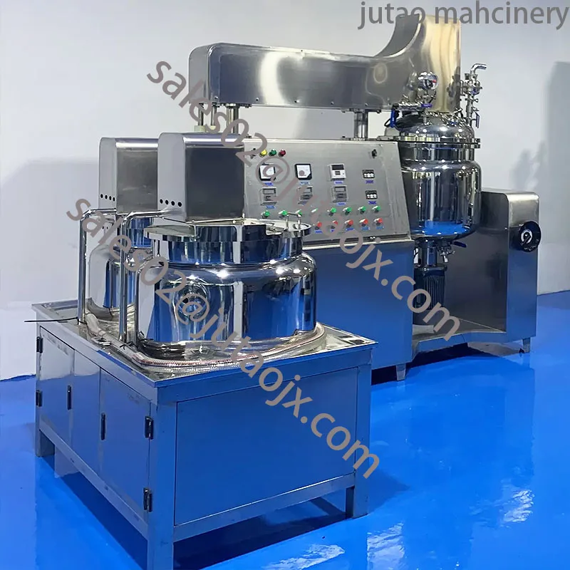 Good quality electric heating vacuum emulsifying machine mixer homogenized for cosmetic lotion making