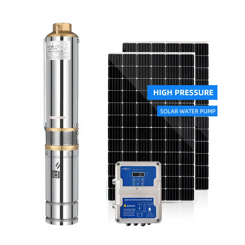 Pompe Solaire Immerge Bomba Sumergible De 2 Pulgadas 1200W Dc Motor Solar Tube Well 220 Voltios 2448 Volt Submersible Pump 2 Hp