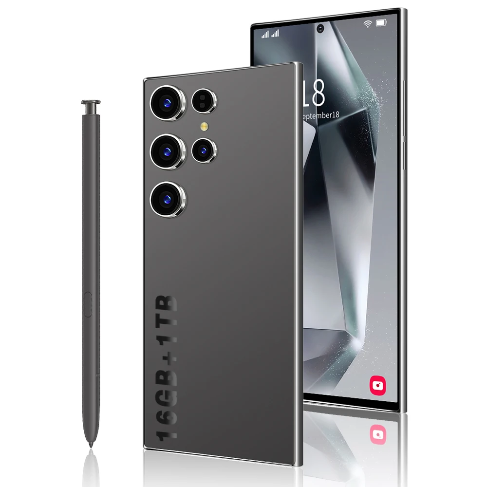 Глобальная разблокированная версия S24 ультра смартфон 16 ГБ + 1 ТБ 5 г dual SIM телефон 7 3 дюймов Большой экран мобильный