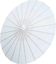 White paper umbrella sunshade, suitable for DIY crafts decoration and wedding center 15.5 inches in diameter