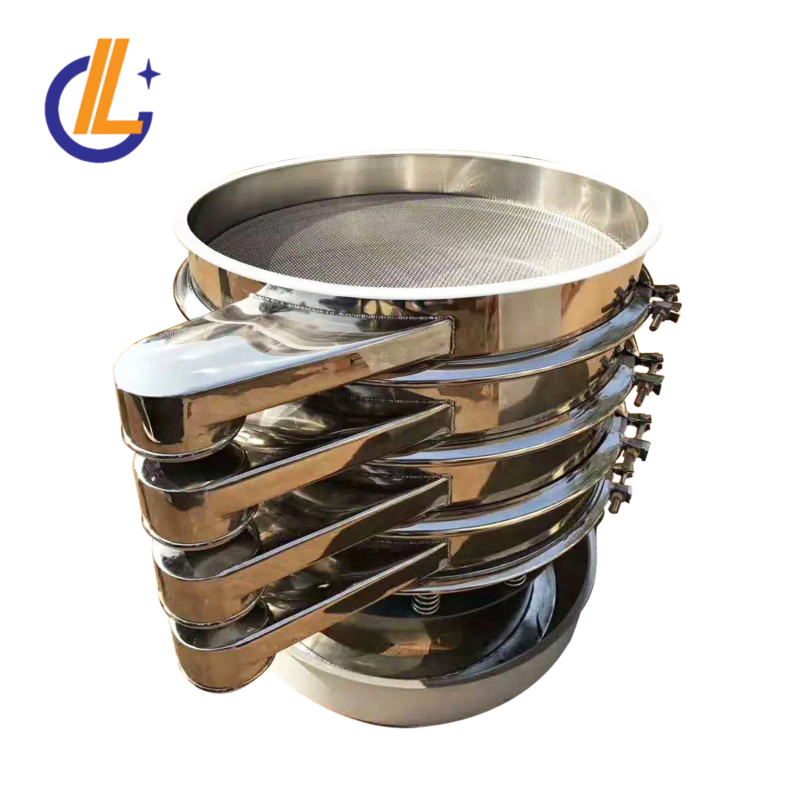 PP plastic granule  double deck mobile vibrating sieve screen customized rotary vibrating screen filter machine