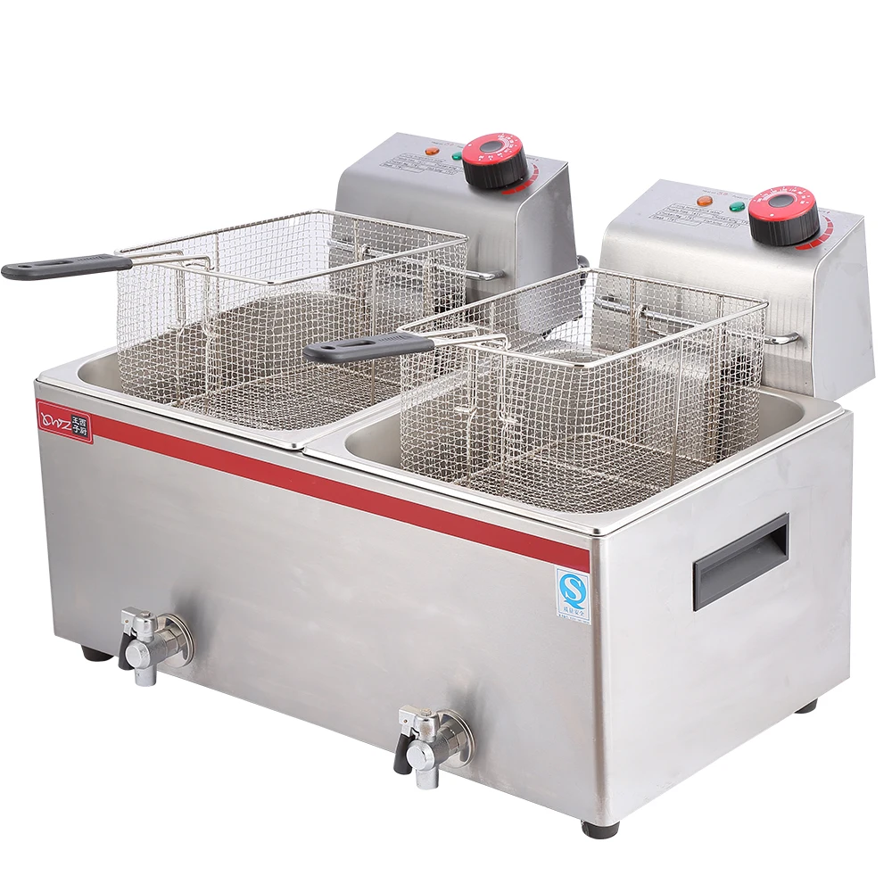 24 L double commercial deep fryer for fried chicken