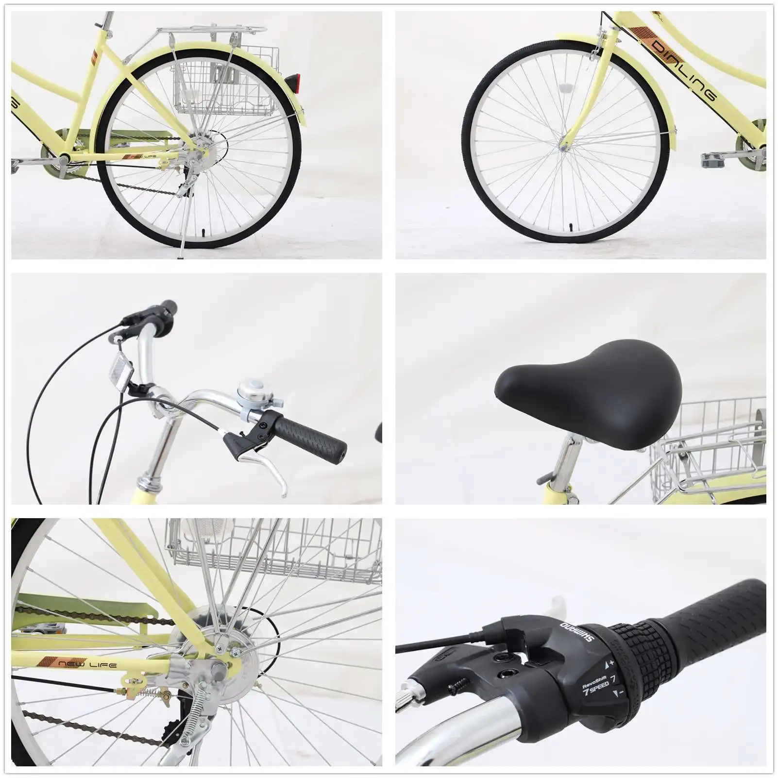 24/26 inch 7 gear motorized beach cruiser bike