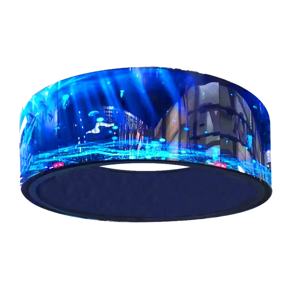 lcd display oem curtain transparent curved flexible led screen curved flexible led display