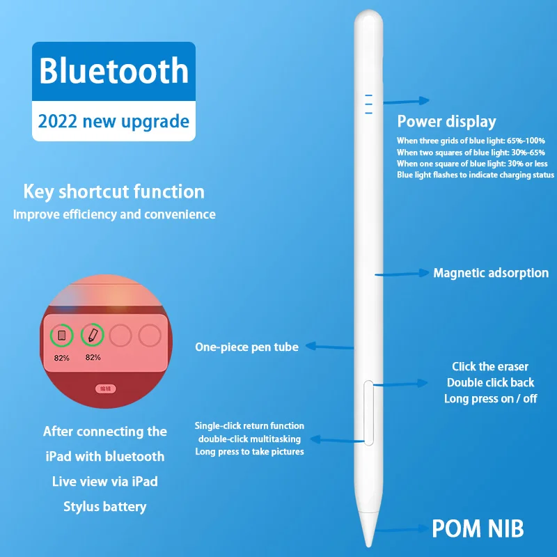 Новый стилус для Apple Pencil iPad карандаш BT ручка 2022 2021 2020 2019 Air 5 карандаша