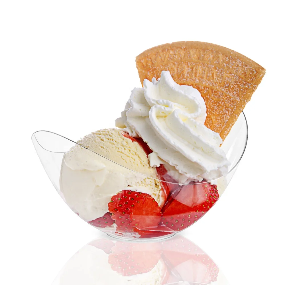 Europe-Pack wholesale creative design disposable PS plastic ice cream bowl for desserts