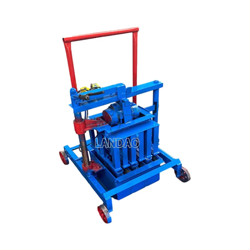 Manual Hand Press Egg Laying Mobile Hollow Brick Qt40-3C Small Block Machine