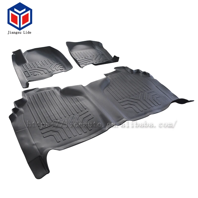 Автомобиль 2 ряда вкладыш из двух вещей черно-коврики для 2019 Silverado/Сьерра-1500 экипаж
