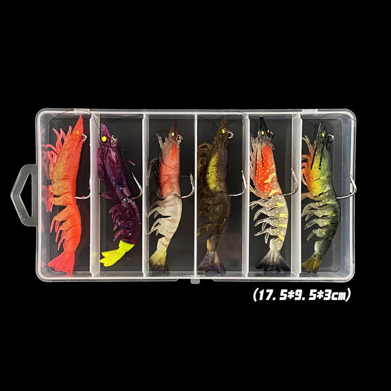 luminous soft plastic fishing lure shrimp 9cm/12g 8cm/8g artificial bait silicone soft fishing baits