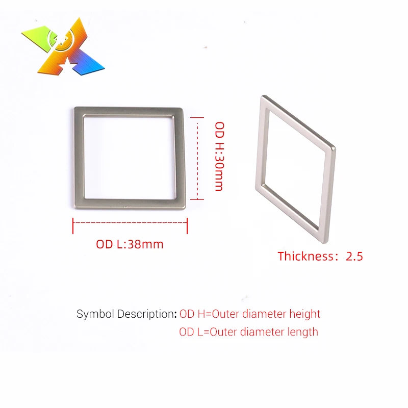 Customized gold decorative square buckles buckles for leather belt square pull square buckle belt