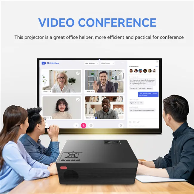 New Amazon Best-selling Video Projector Mini Portable Home Theater Projector Phone Mirroring High Brightness 4000 Lumens