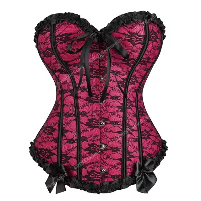 King Mcgreen Star Women Corset Top Lace Up Overbust Boned Sexy Lingerie Renaissance Victorian Corsets Floral Plus Size