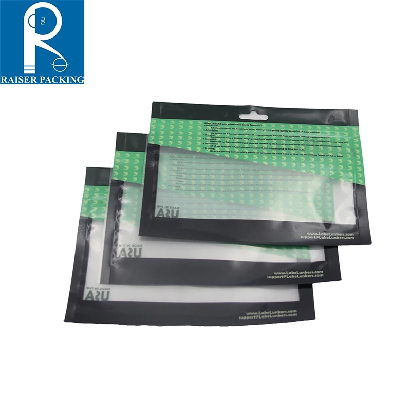 Пластиковый пакет для рыбы с принтом/упаковка рыбалки на заказ/Полиэтиленовые пакеты застежкой-молнией