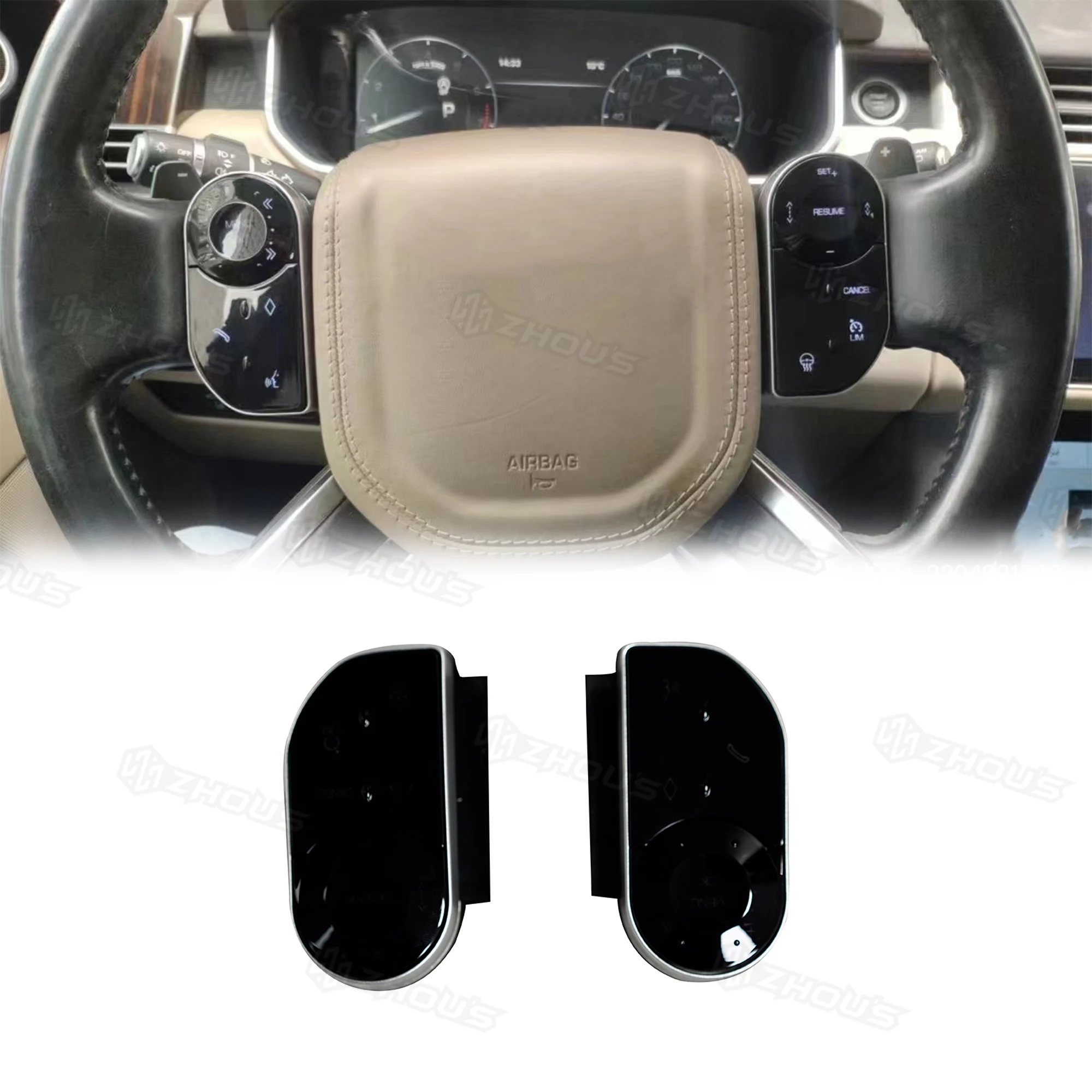 Car Interior Accessories Glossy Black Replacement Steering Wheel Shift Paddles For New Range Rover Interior Upgrade