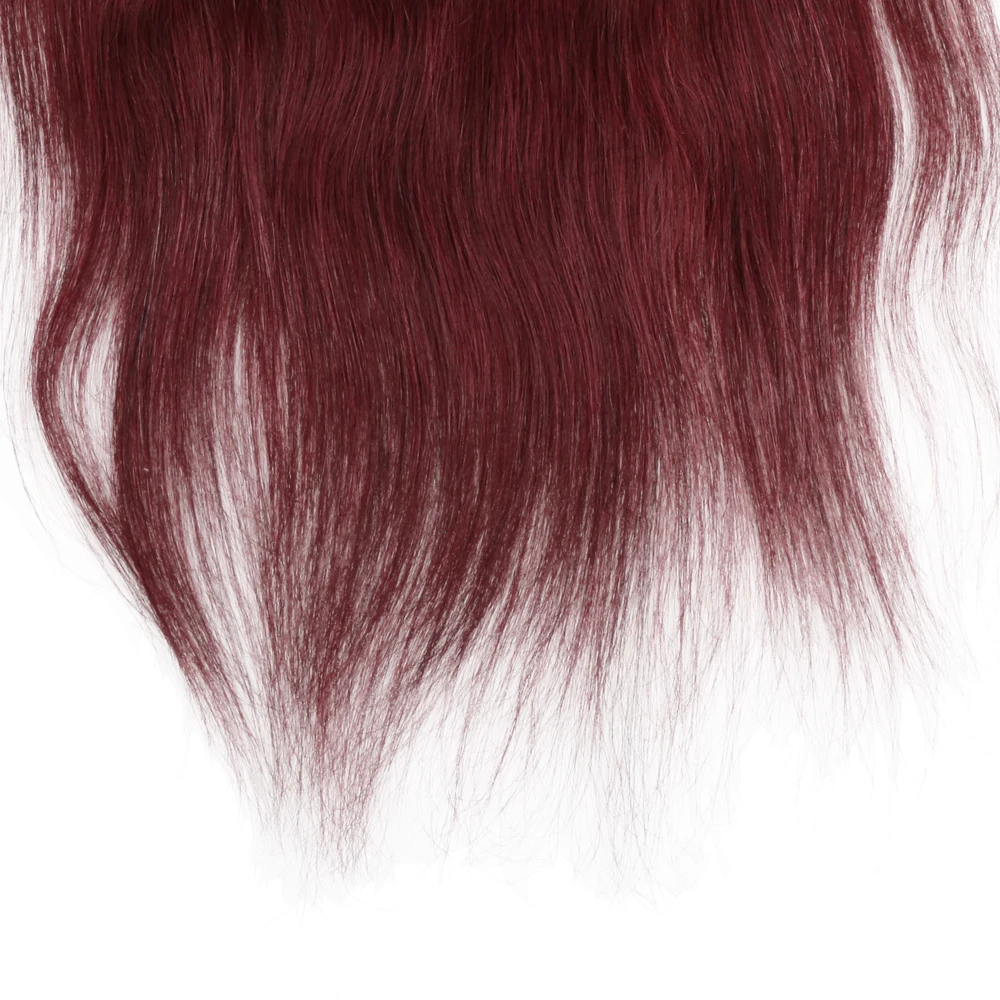 
Top Grade Real Virgin Indian Human Hair 1b/99j High End Ear To Ear Straight 13x4 Lace Frontal 