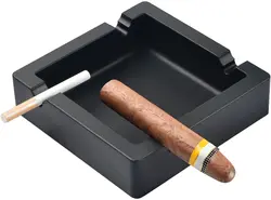 Outdoor square large ashtray travel portable customized silicone cigar ashtray custom logo for hotel