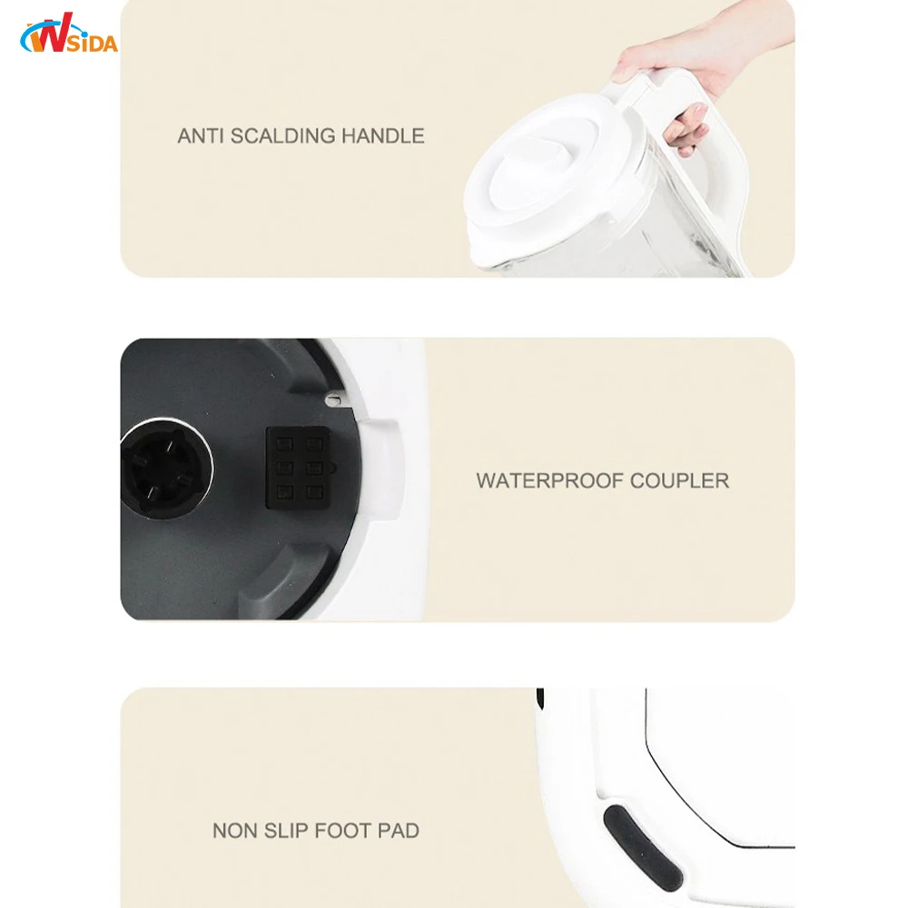 Wsida High Speed Commercial Smoothie Electric Vacuum Blender Newest Powerfull Shake Blender One Key Cleaning Immersion Blender