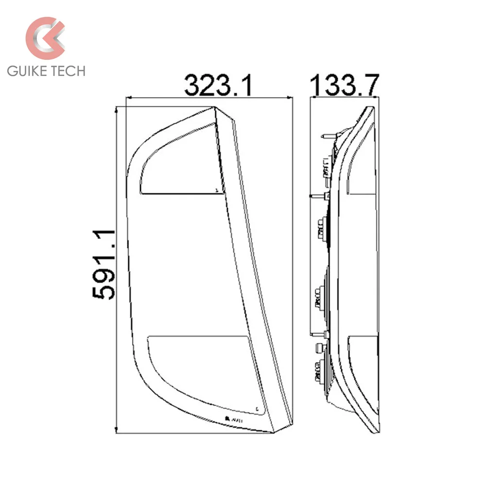 Original parts Wenguang HA741(L)  HA742(R) bus rear combined lamp for Yutong Kinglong