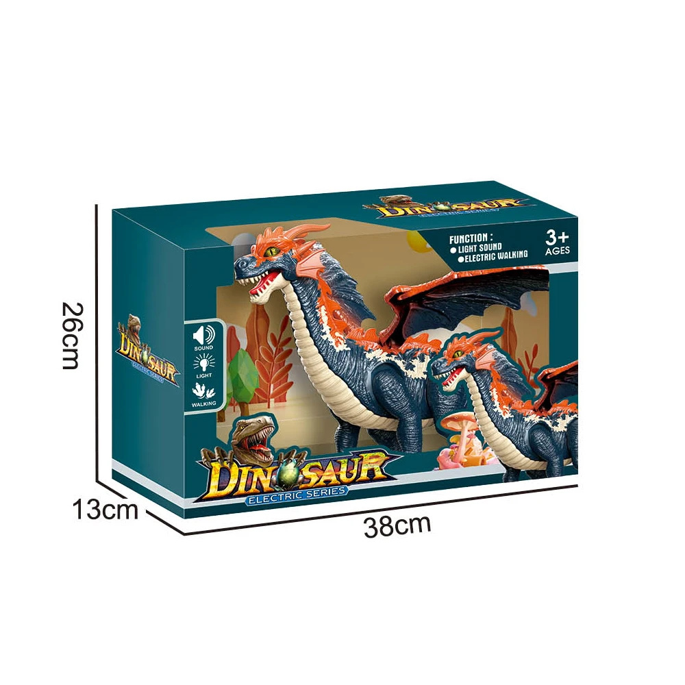 Dinosaurio Juguete tail  and wing shaking walking plastic electric dragon toy for kids