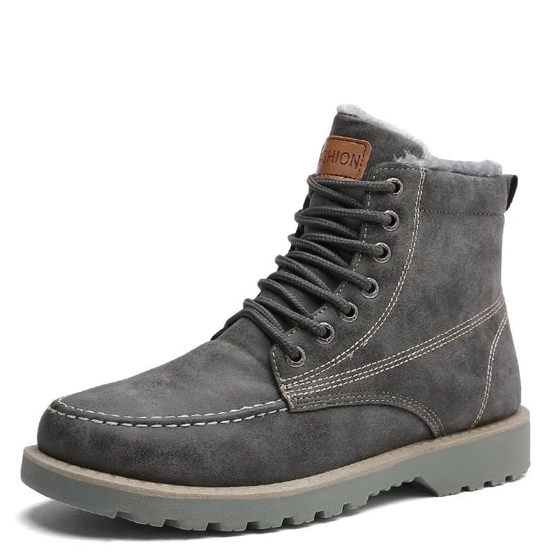 High Quality Winter Warm Plush Lining Winter Martin Boots For Men