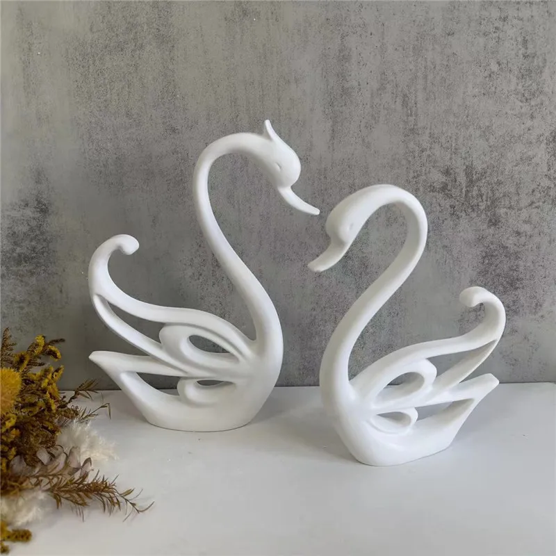 Y1548 DIY Epoxy Resin Home Decoration Wedding Gift Swan Silicone Mold