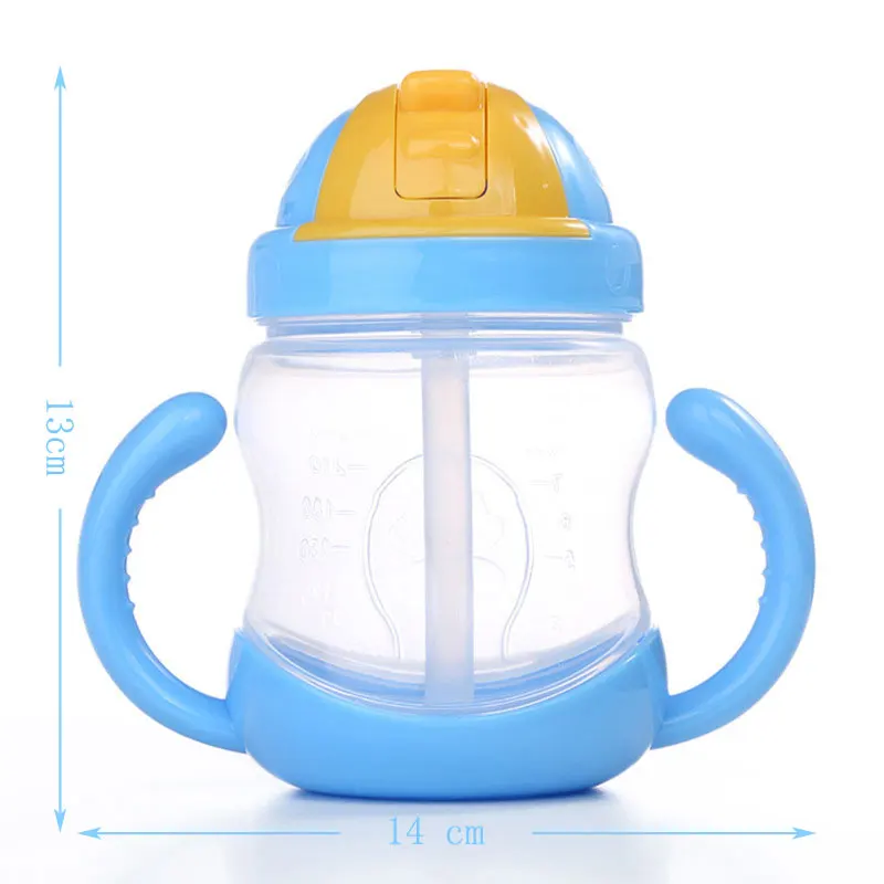 Детская чашка sippy, детские бутылочки, тренировочная чашка, соломенная бутылка с ручкой