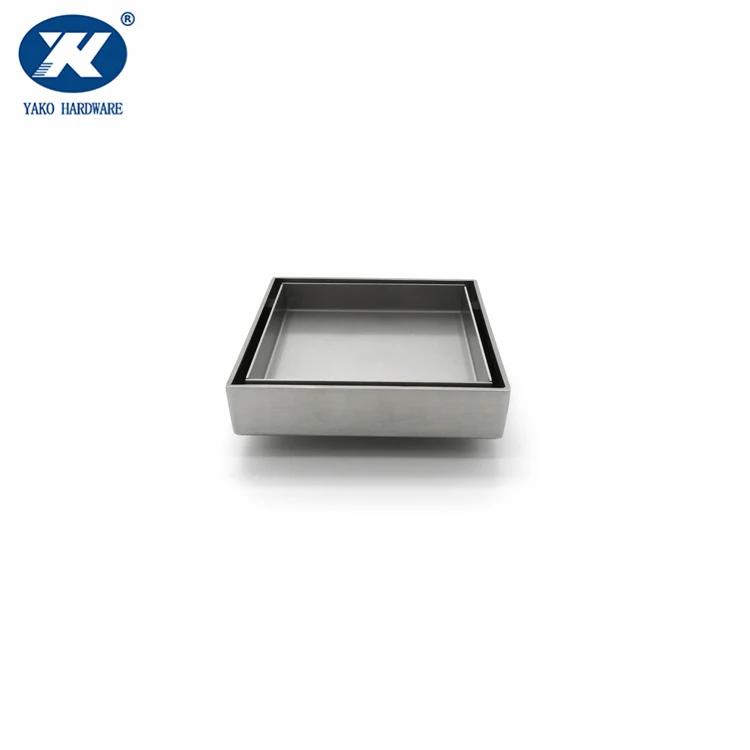 Stainless Steel Tile Insert Anti Odor Floor Drain Cover Grate Strainer Square Brass Shower Drain