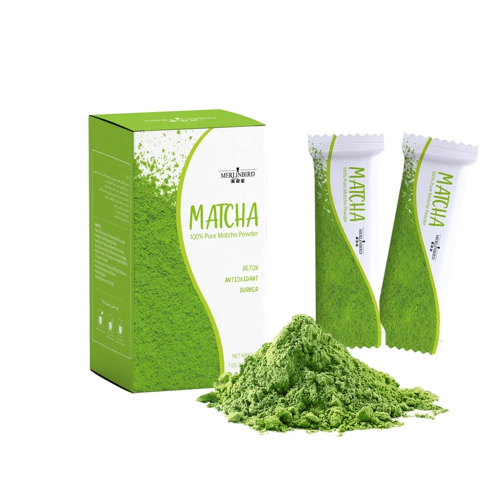 100% Natural Pure Ceremonial Organic Matcha Green Tea Powder with Small Sachet Package