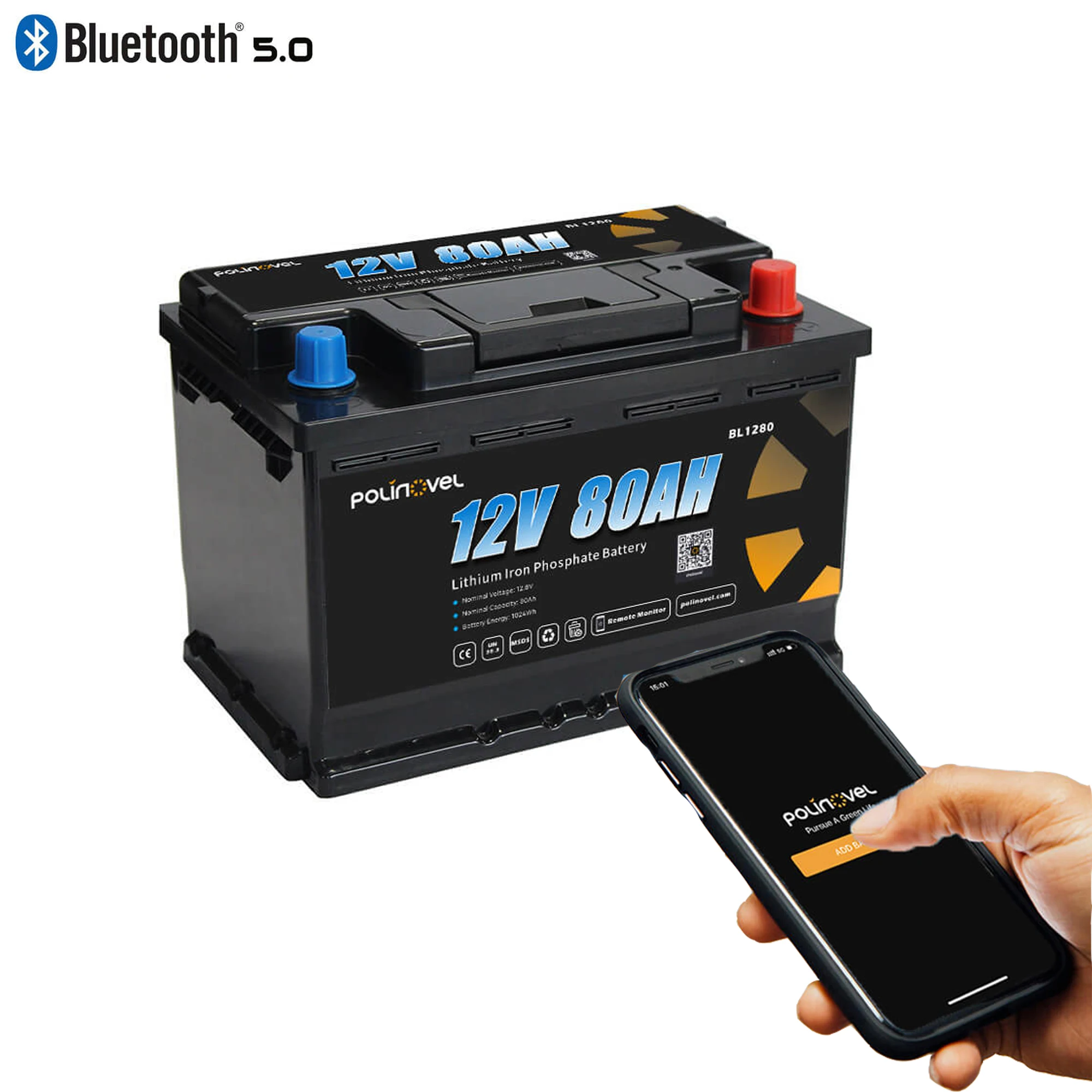 Polinovel 12 Volt 12V 24V 100Ah 300Ah Lifepo4 Lto Batterie Solaire Lithium Ion Battery Batteries Bacteria Pack For Cctv