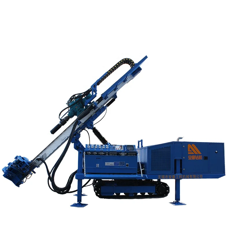 HDL-180C soil nailing wall DTH hammer impact drill by water environmental protection hydraulic anchor machine
