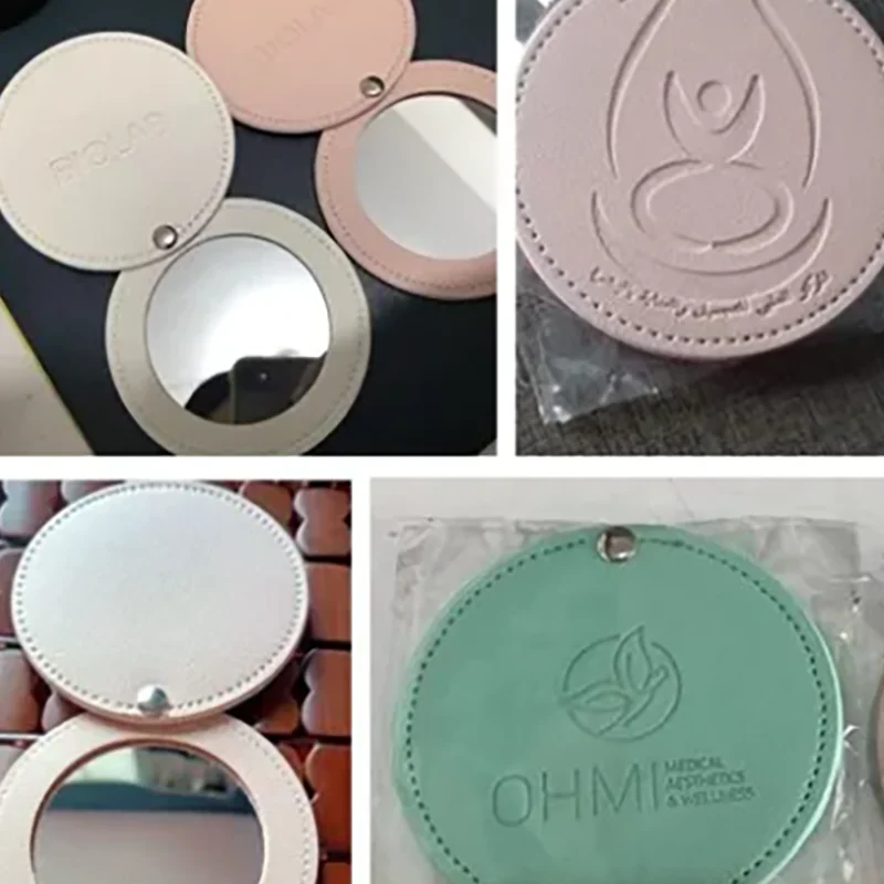 Custom Stainless Steel Cosmetic Mirror Portable Round Pocket Mirror Travel Makeup Compact Mirror Gifts for Women